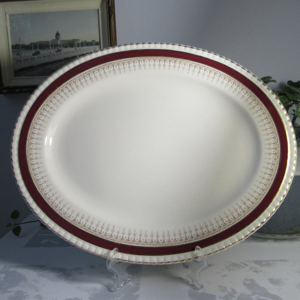 Oval Serving Dish by Solian Ware Simpsons (Potters) LTD, Cobridge England 1940s